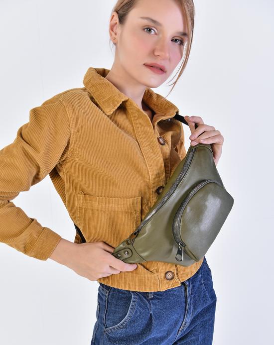 Women's Khaki Waist Bag