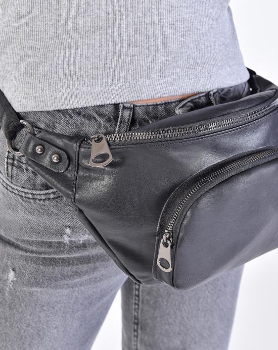 Women's Black Waist Bag