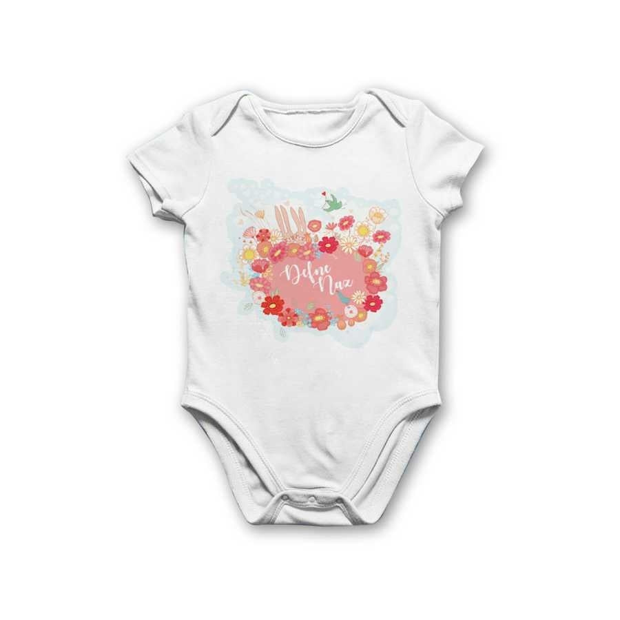 Baby Girl's Printed White Bodysuit