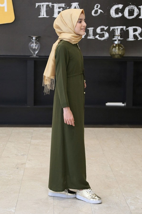 Teen Girl's Khaki Full Coat