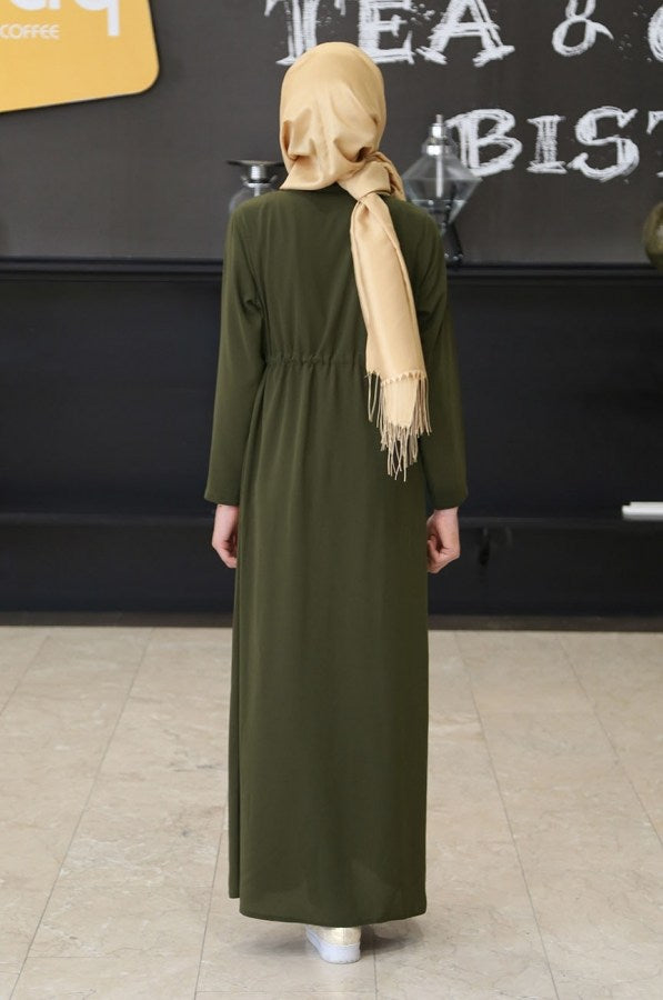 Teen Girl's Khaki Full Coat