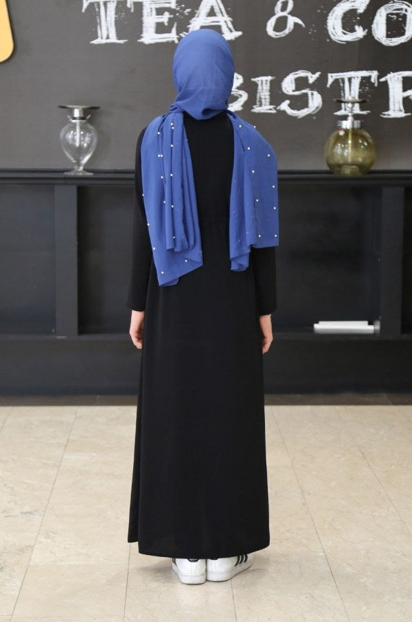 Teen Girl's Black Full Coat