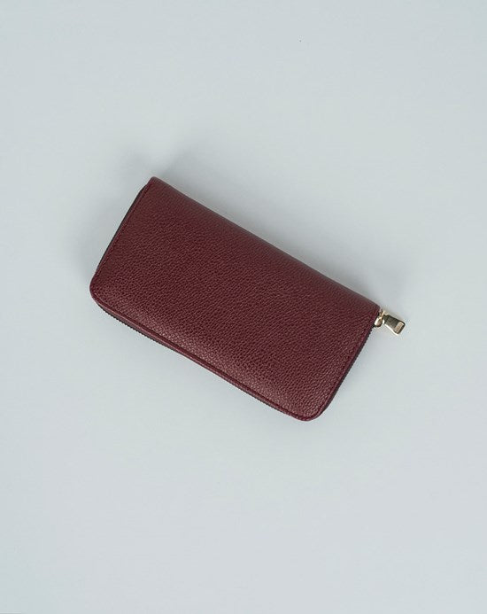 Women's Zipped Claret Red Wallet