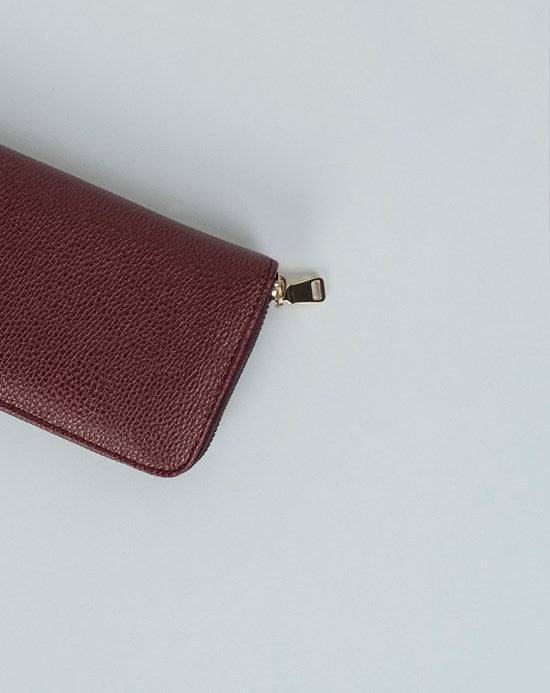 Women's Zipped Claret Red Wallet