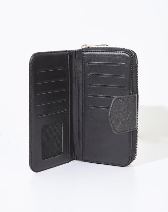Women's Zipped Black Wallet