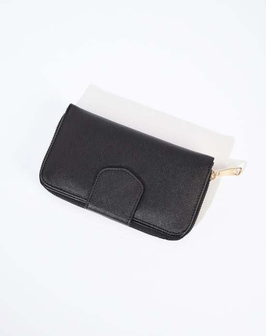 Women's Zipped Black Wallet