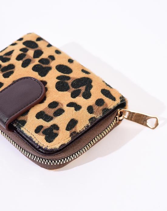 Women's Zipped Leopard Pattern Wallet