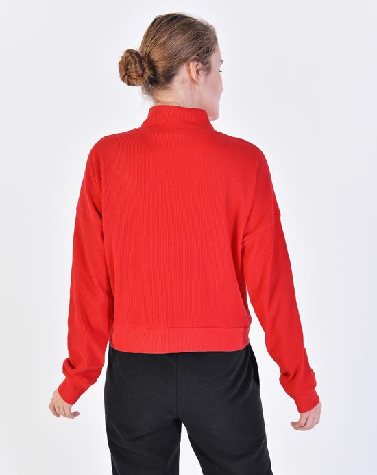 Women's Zipped Collar Sweatshirt