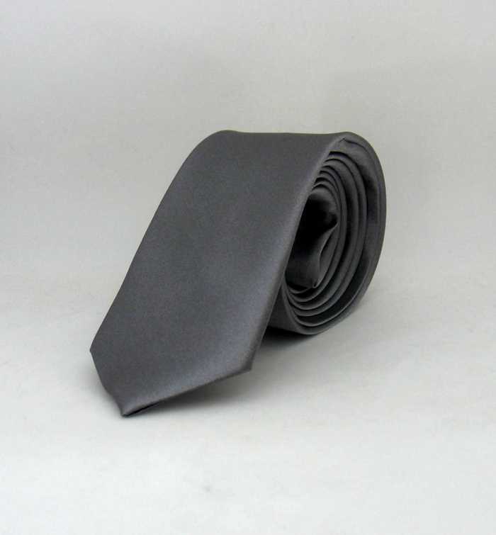 Boy's Plain Smoky Satin Tie