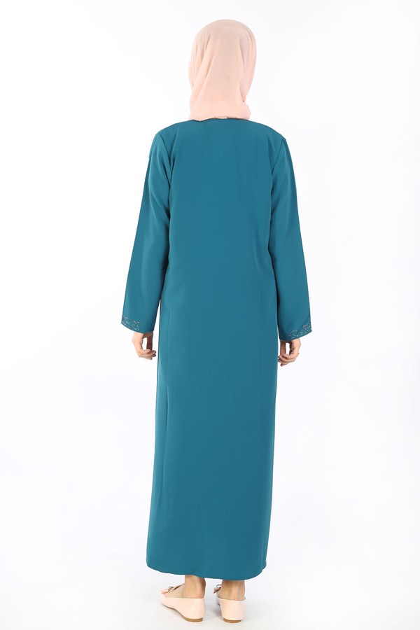 Teen Girl's Zipped Petrol Full Coat