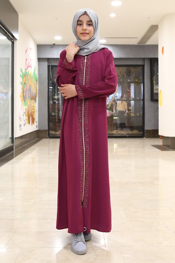 Teen Girl's Gemmed Full Coat