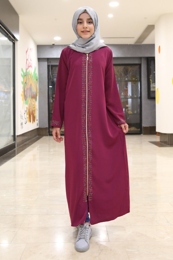 Teen Girl's Gemmed Full Coat