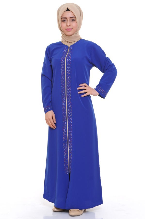 Teen Girl's Gemmed Saxe Full Coat