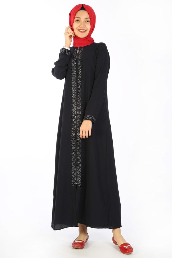 Teen Girl's Navy Blue Full Coat