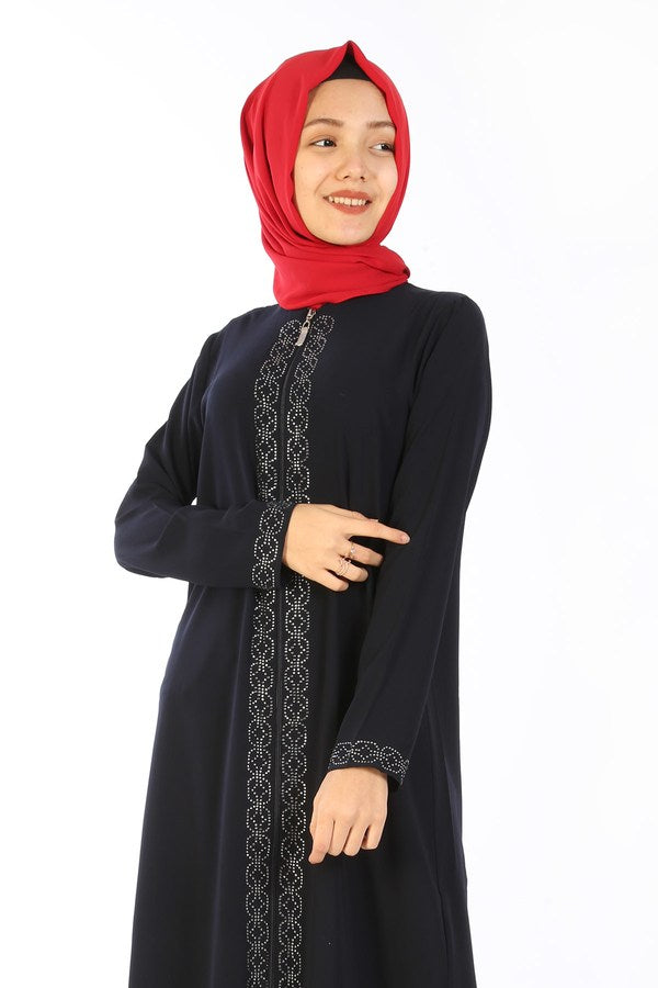 Teen Girl's Navy Blue Full Coat