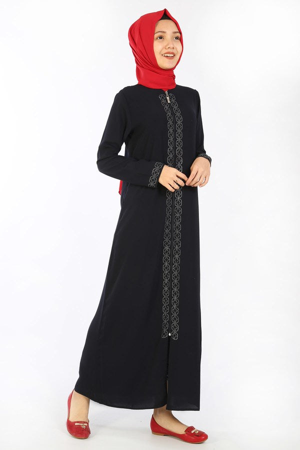 Teen Girl's Navy Blue Full Coat