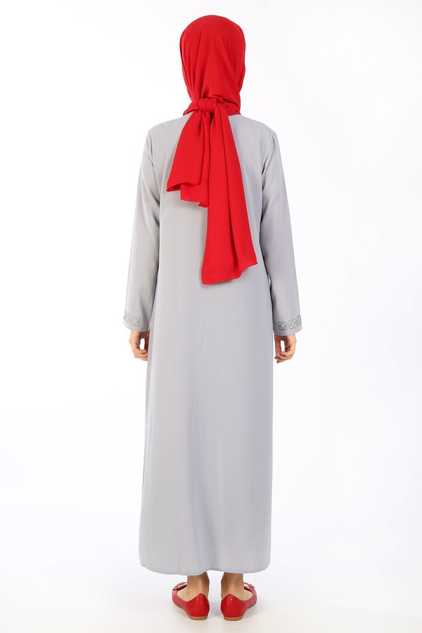 Teen Girl's Zipped Baby Blue Full Coat