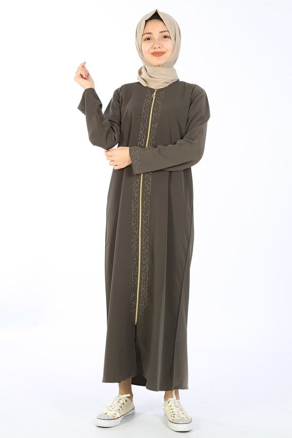 Teen Girl's Khaki Full Coat