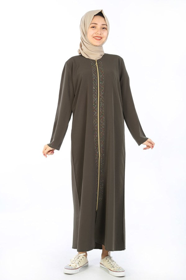 Teen Girl's Khaki Full Coat