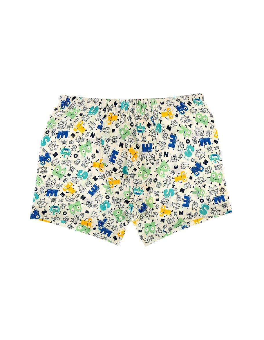 Boy's Letter Print Boxer- 2 Pieces