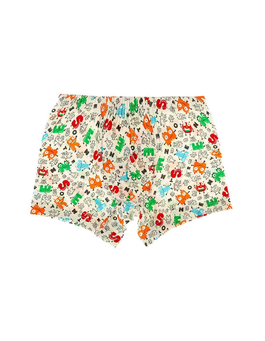 Boy's Letter Print Boxer- 2 Pieces