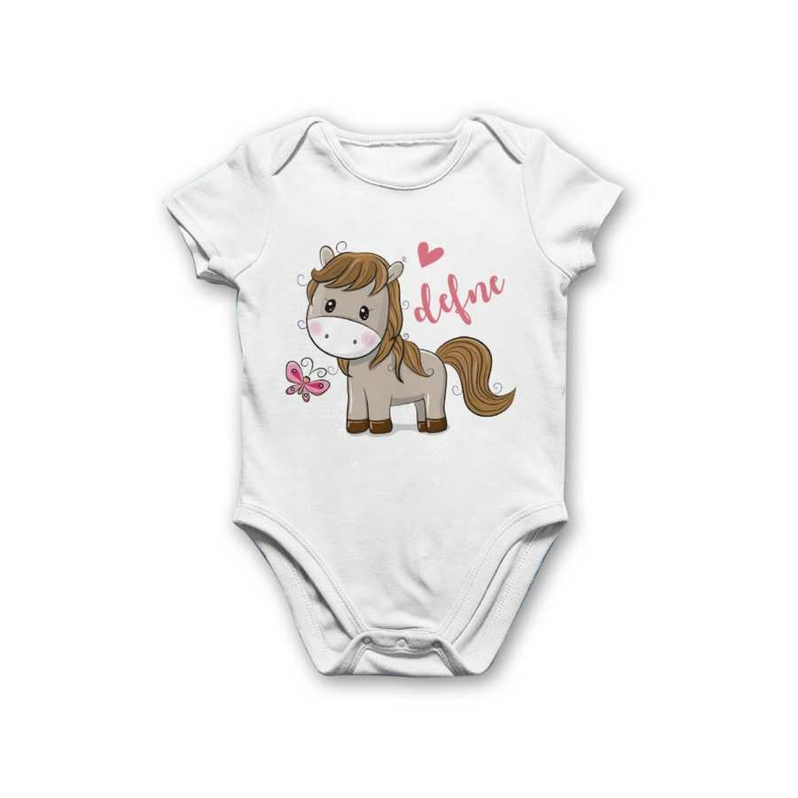 Baby's Printed White Bodysuit