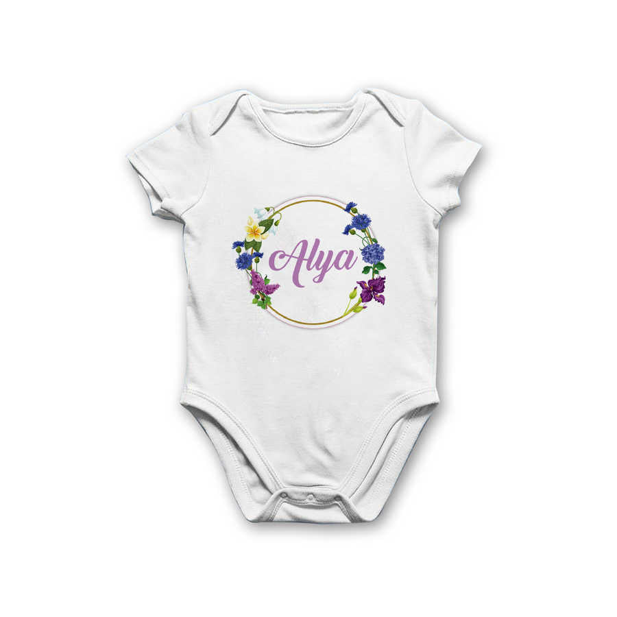 Baby Girl's Printed White Bodysuit