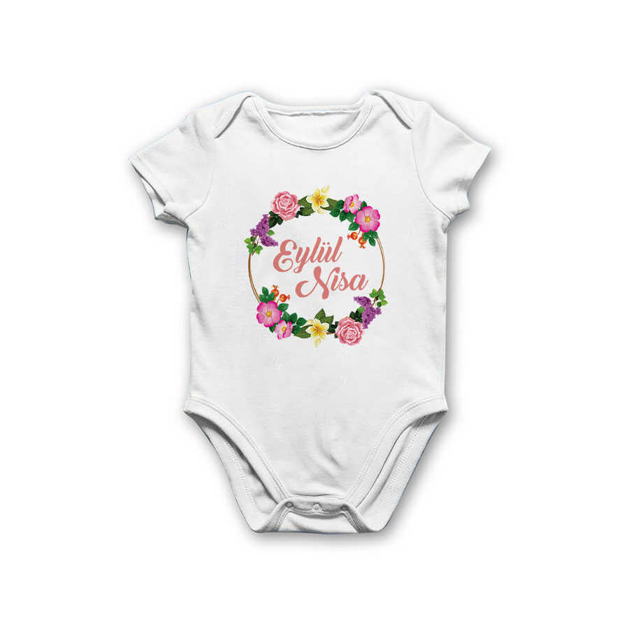 Baby Girl's Personalized White Romper