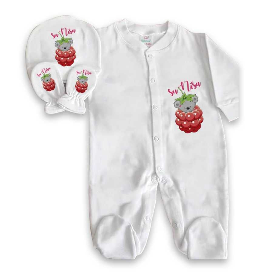 Baby Girl's Personalized White Romper Set