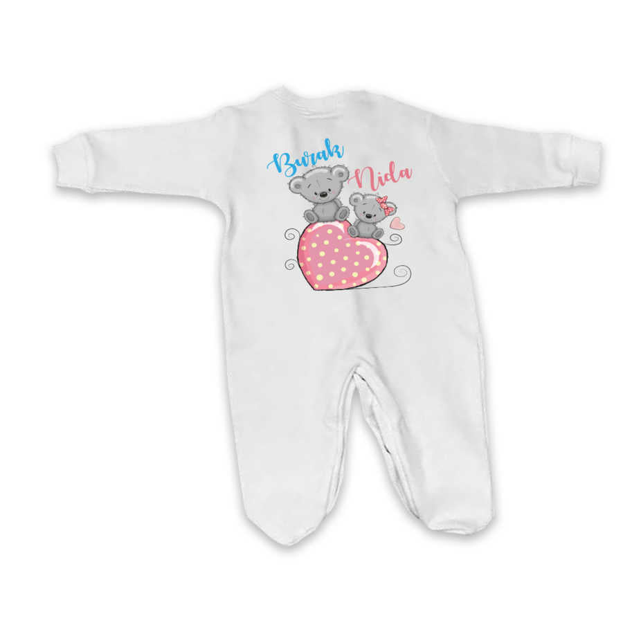 Baby Girl's Personalized White Romper Set