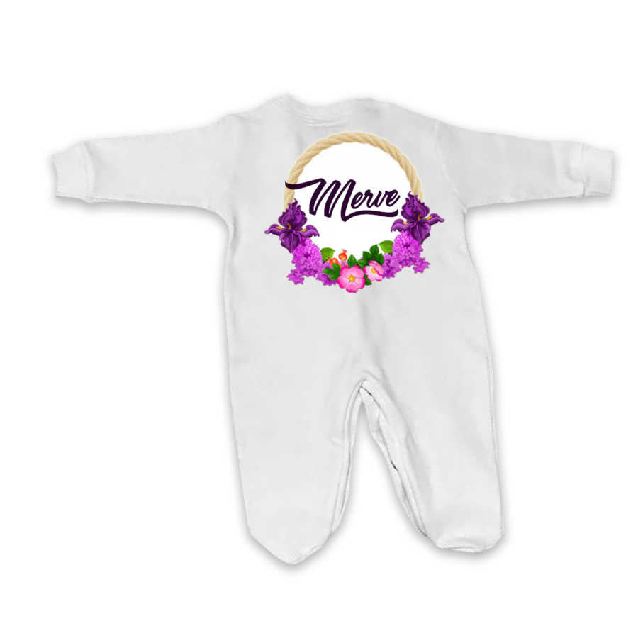 Baby Girl's Personalized White Romper Set