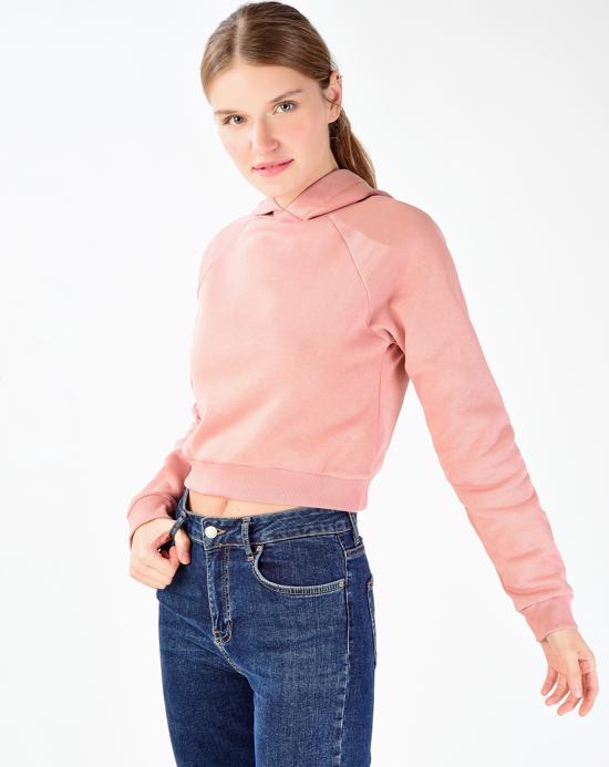 Women's Hooded Crop Sweatshirt