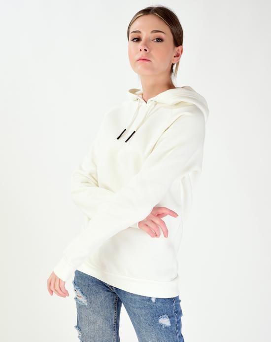 Women's Hooded White Sweatshirt