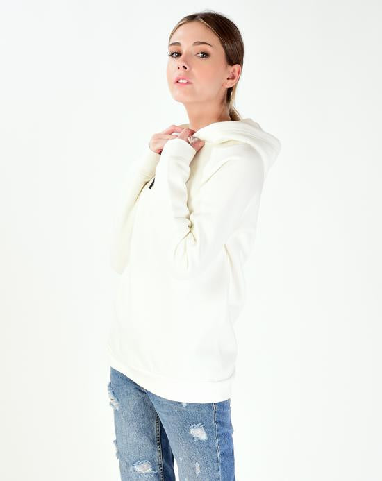 Women's Hooded White Sweatshirt