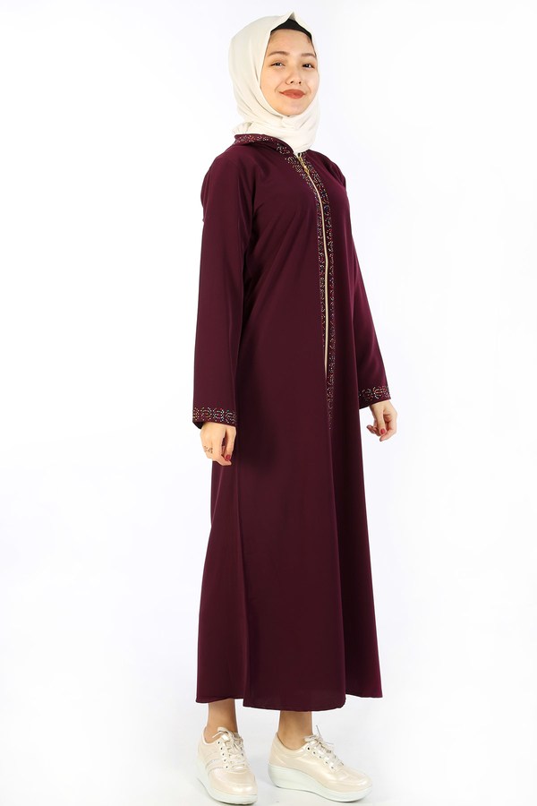 Girl's Hooded Damson Full Coat