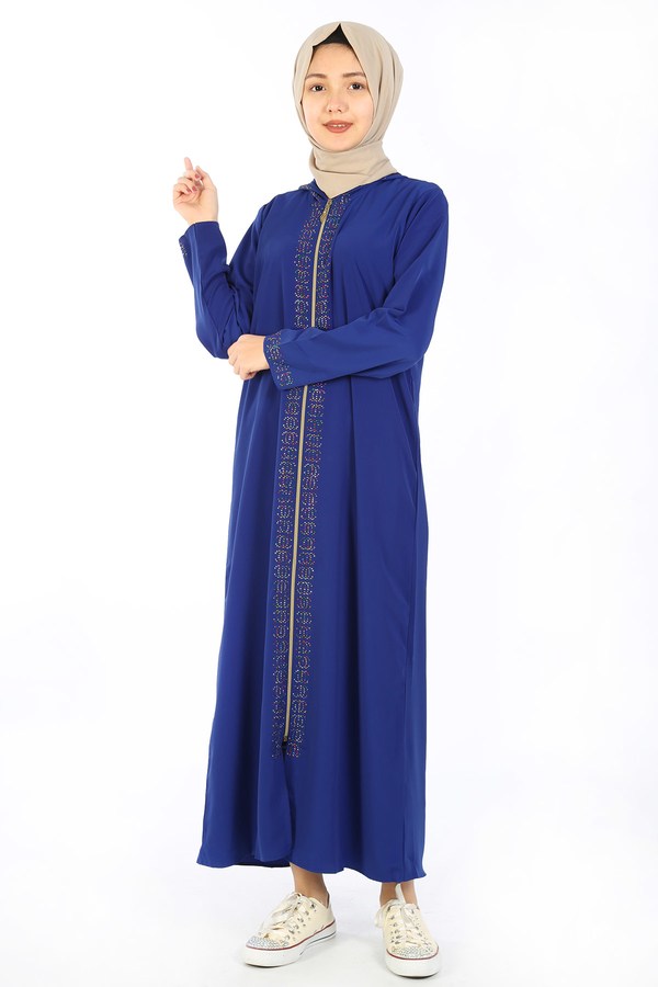 Teen Girl's Hooded Saxe Full Coat