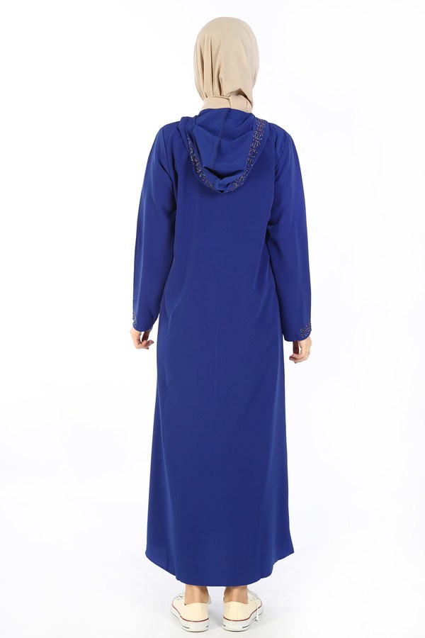 Teen Girl's Hooded Saxe Full Coat