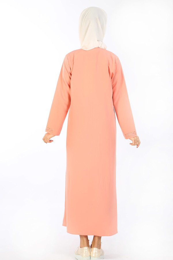 Teen Girl's Hooded Light Pink Full Coat