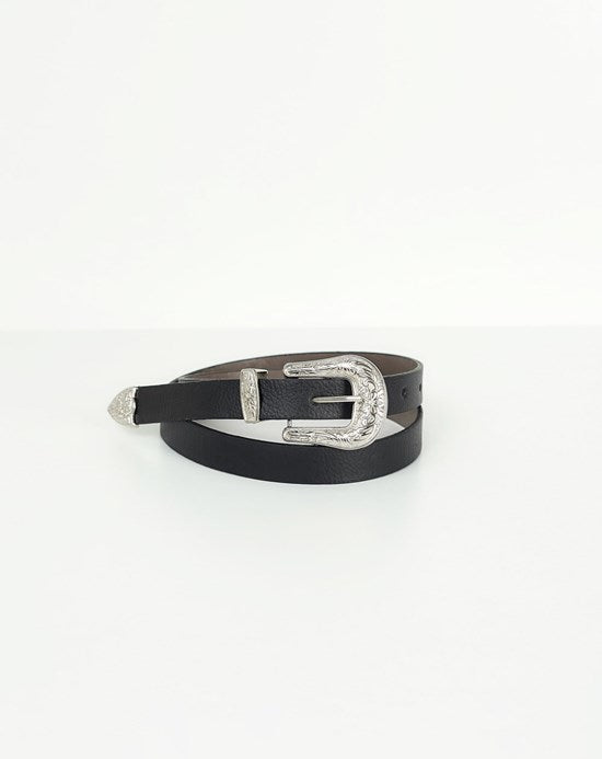 Women's Buckle Black Belt