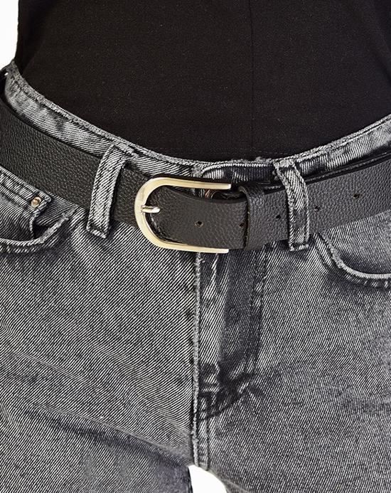 Women's Buckle Black Belt