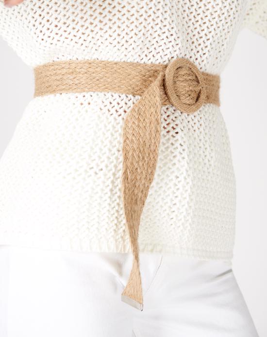 Women's Buckle Straw Belt