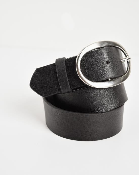 Women's Buckle Black Belt