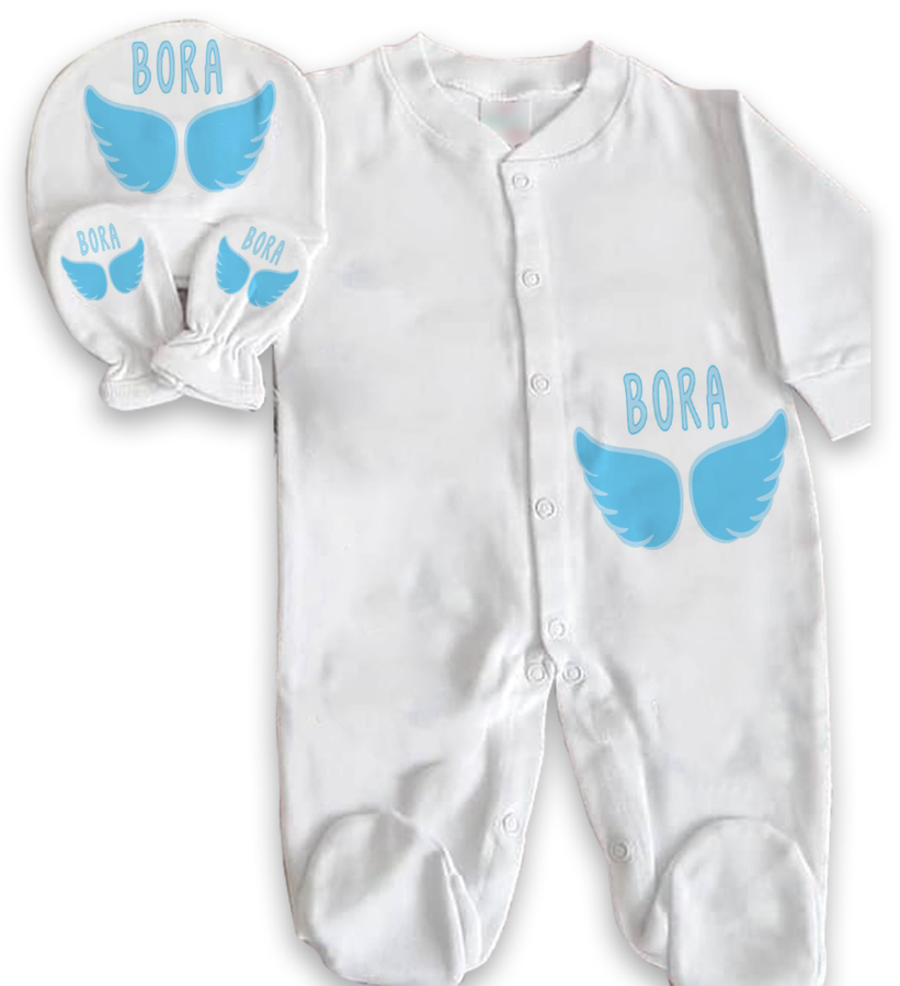 Baby's Personalized White Romper Set