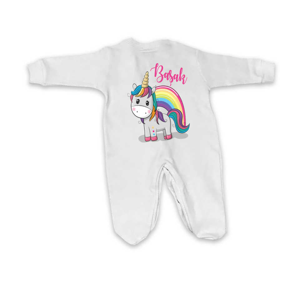 Baby Girl's Personalized White Romper Set