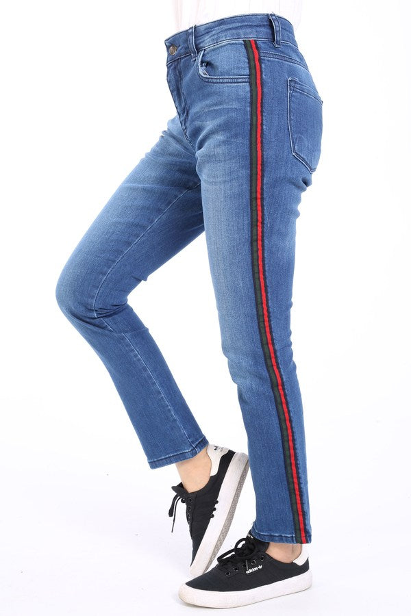 Women's Pocket Blue Jeans