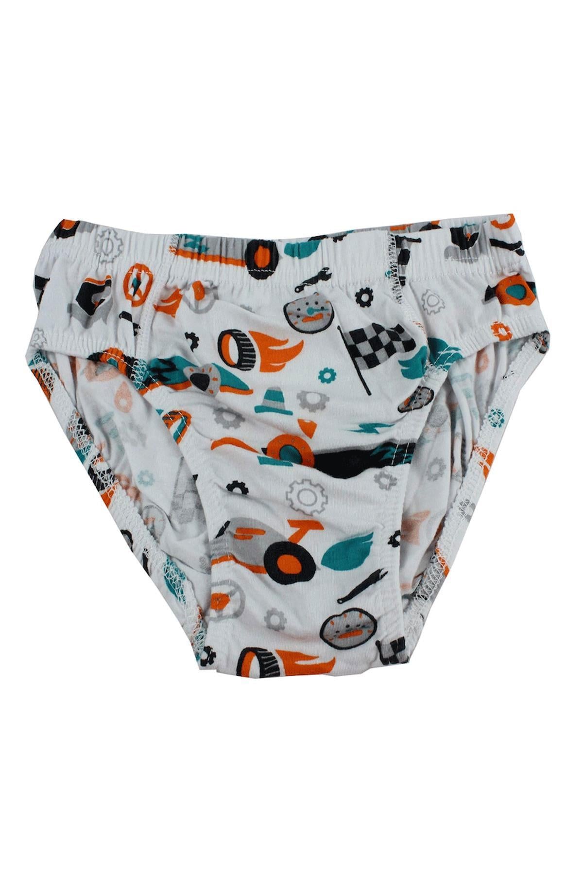 Boy's Patterned Multi-color Panty- 5 Pieces