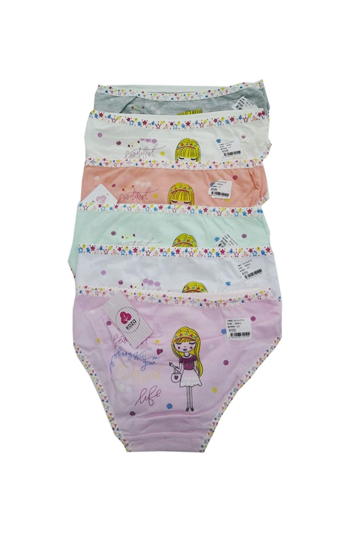 Girl's Patterned Panty- 6 Pieces