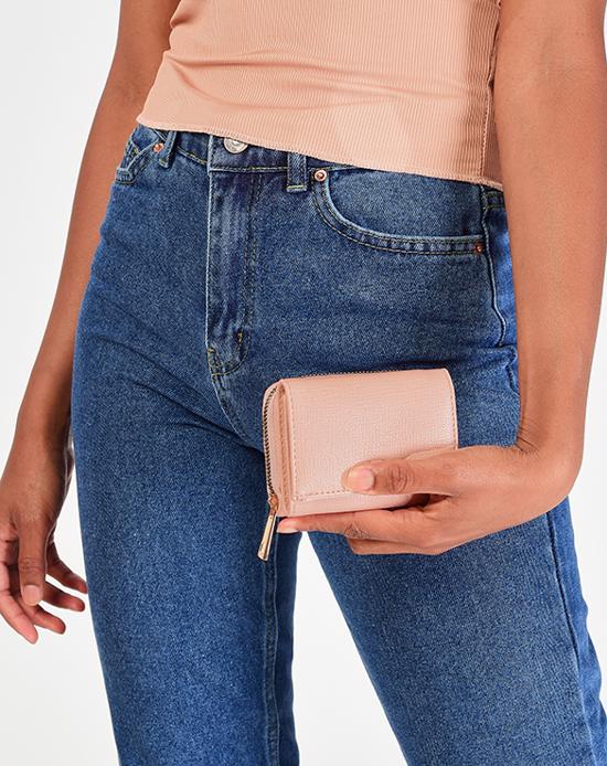 Women's Zipped Powder Rose Wallet