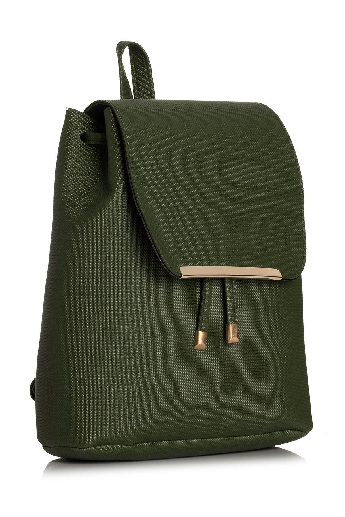 Women's Zipped Bronze Backpack