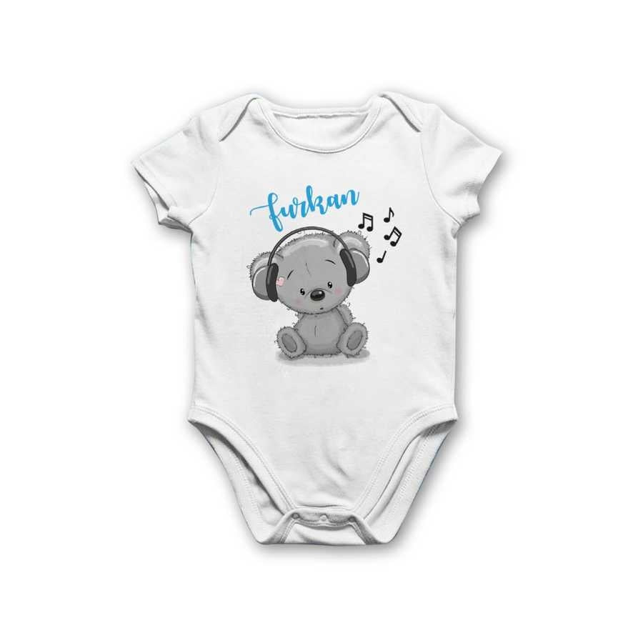 Baby's Printed White Bodysuit